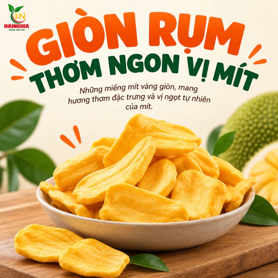 Mít sấy giòn Hainghia đặc sản Đà Lạt từ mít tươi,